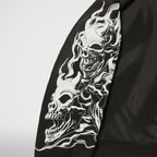 Thug Club Six Riding Skull Zip-Up Hoodie in black, view 6 of 6