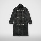 Thug Club Bio Soldier Denim Trench Coat in black