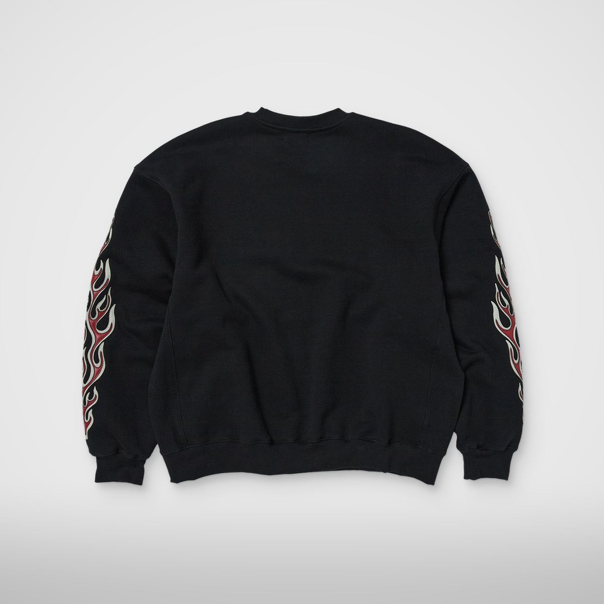 Thug Club Leather Flame Sweatshirt in black, view 2 of 2
