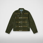 Thug Club Bio Soldier Leather Jacket in khaki