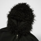 Thug Club TC Two Face Fur Hooded Zip-Up in black, view 3 of 8