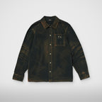 Thug Club TC Two Tone Washed Shirt in rust black, front view