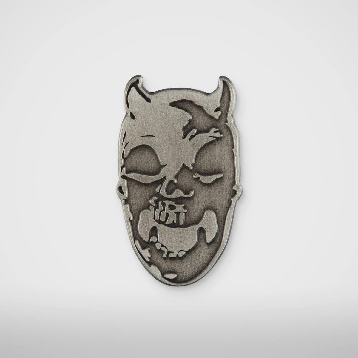 Thug Club TC Riding Skull Brooch in silver, view 3 of 4