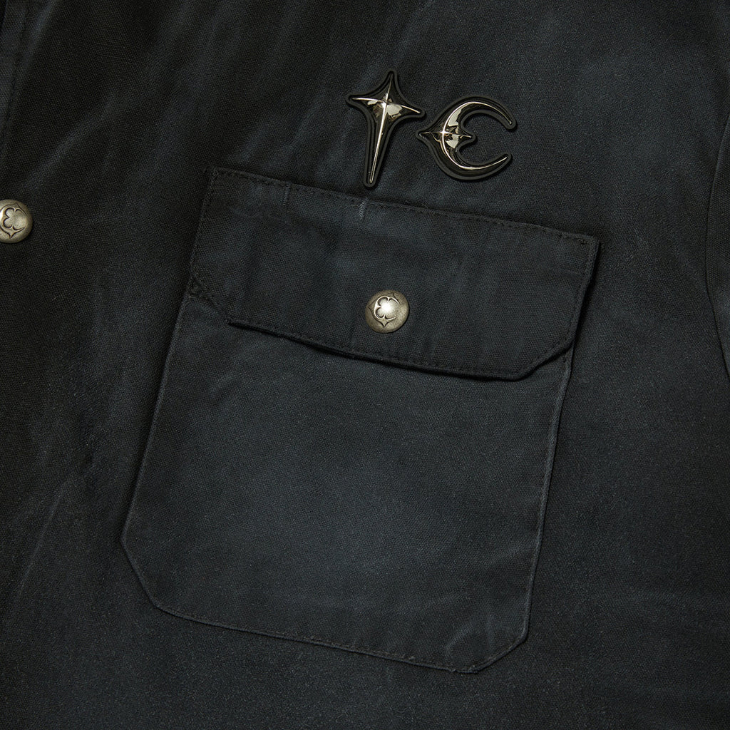 Thug Club Tainted Creed Scarf Hooded Shirt in black, view 5 of 5