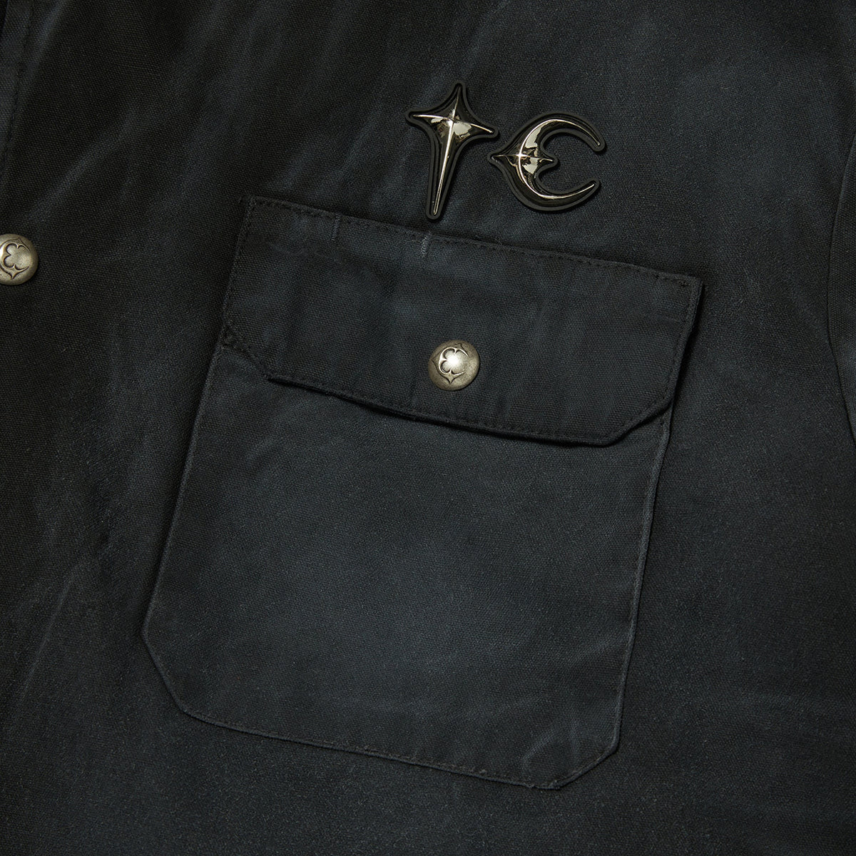 Thug Club Tainted Creed Scarf Hooded Shirt in black, view 5 of 5