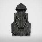 Thug Club Cave Denim Vest in black