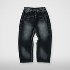 Thug Club TC Leather Back Pocket Pants in black, back view