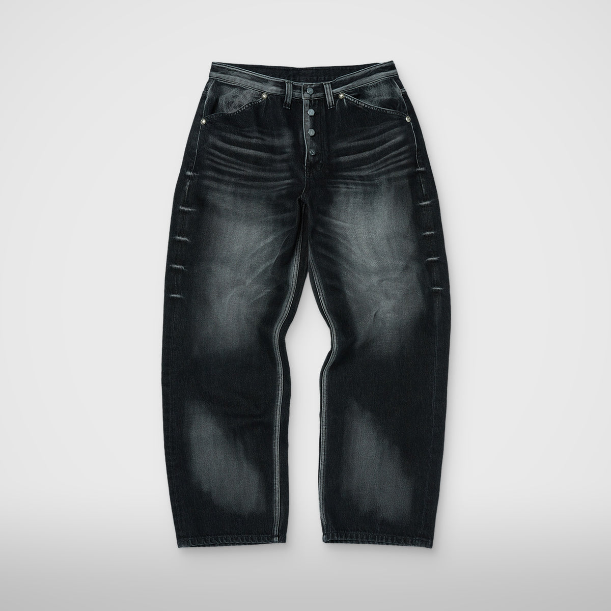 Thug Club TC Leather Back Pocket Pants in black, back view