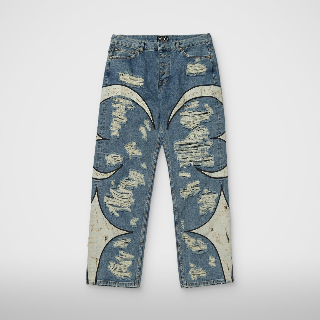 TC Leather Washing Denim Pants (War Ver.)