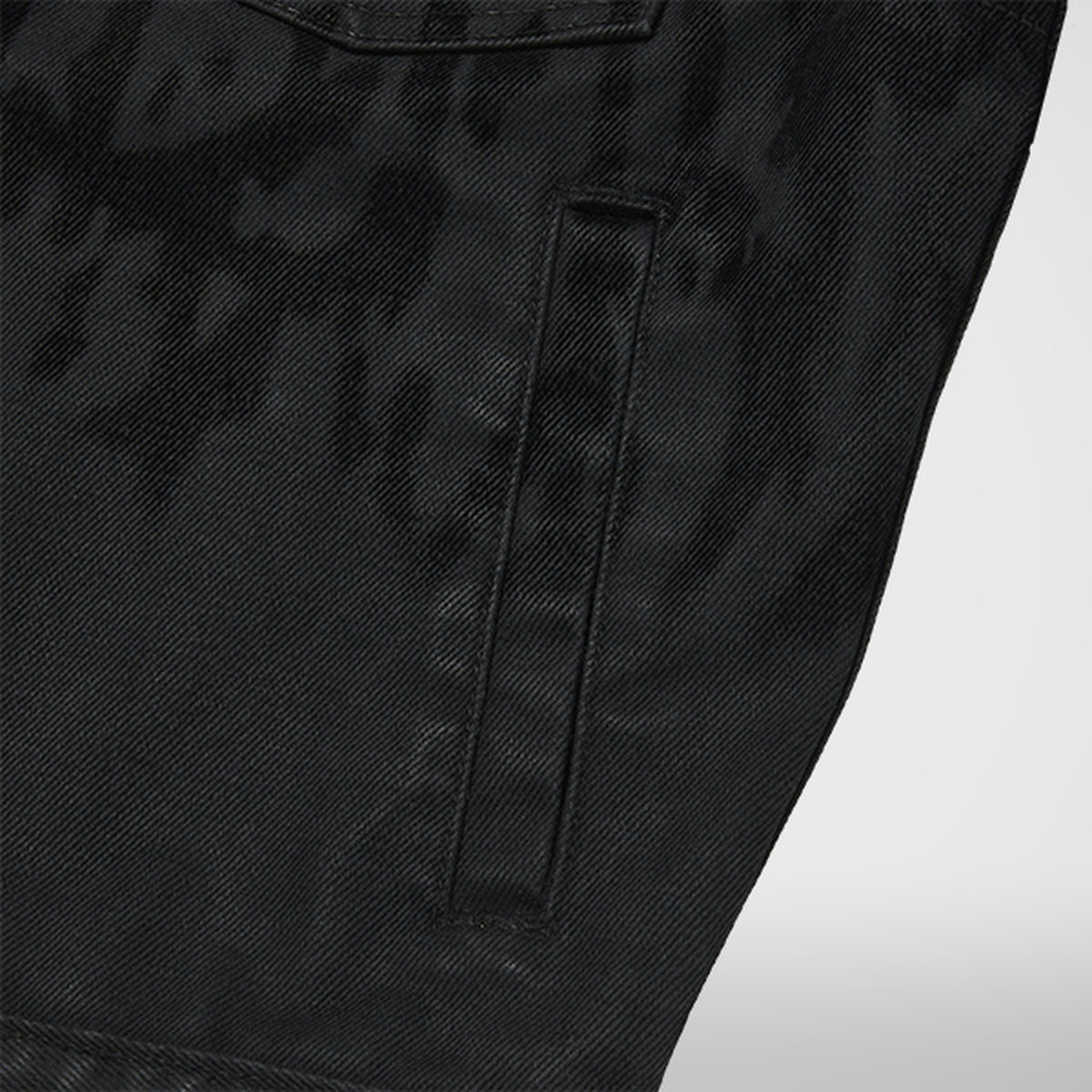 Thug Club Blood Lazered Denim Jacket in black, view 6 of 9