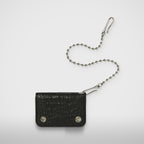 Thug Club TC Ball Chain Leather Card Case in crocodile