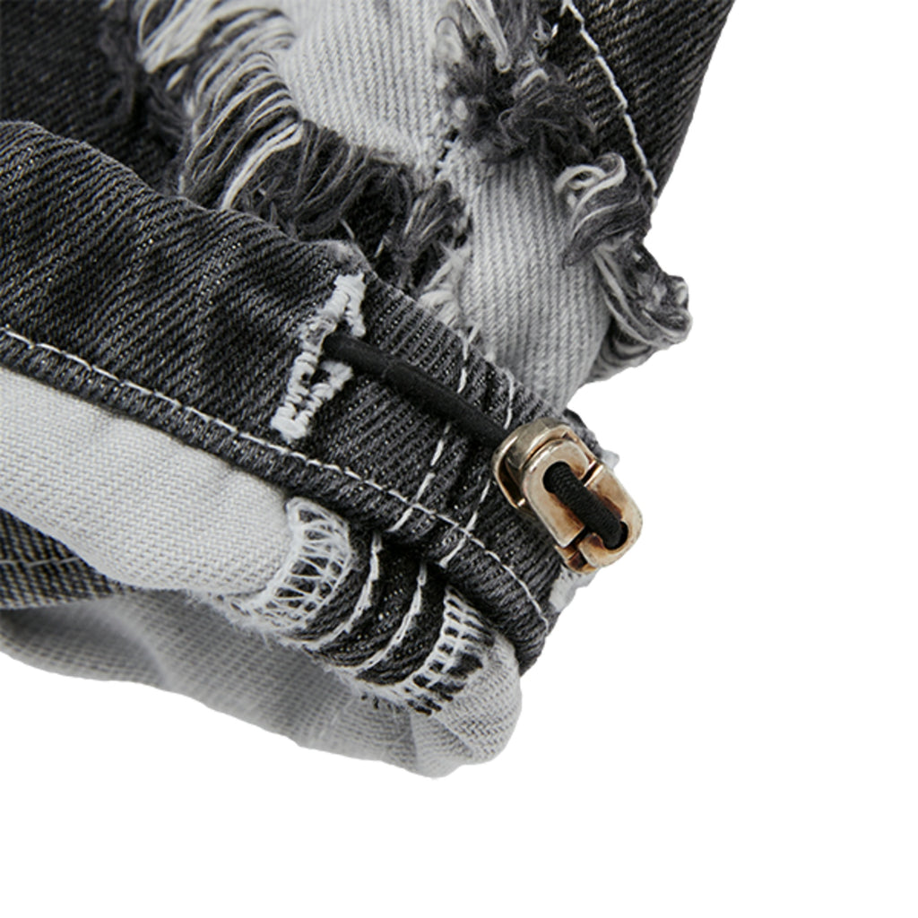 Thug Club Cave Denim Vest in blk/wht, view 10 of 10
