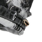 Thug Club Cave Denim Vest in blk/wht, view 10 of 10