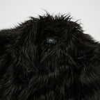 Thug Club TC Crow Fur Coat in black, view 3 of 8