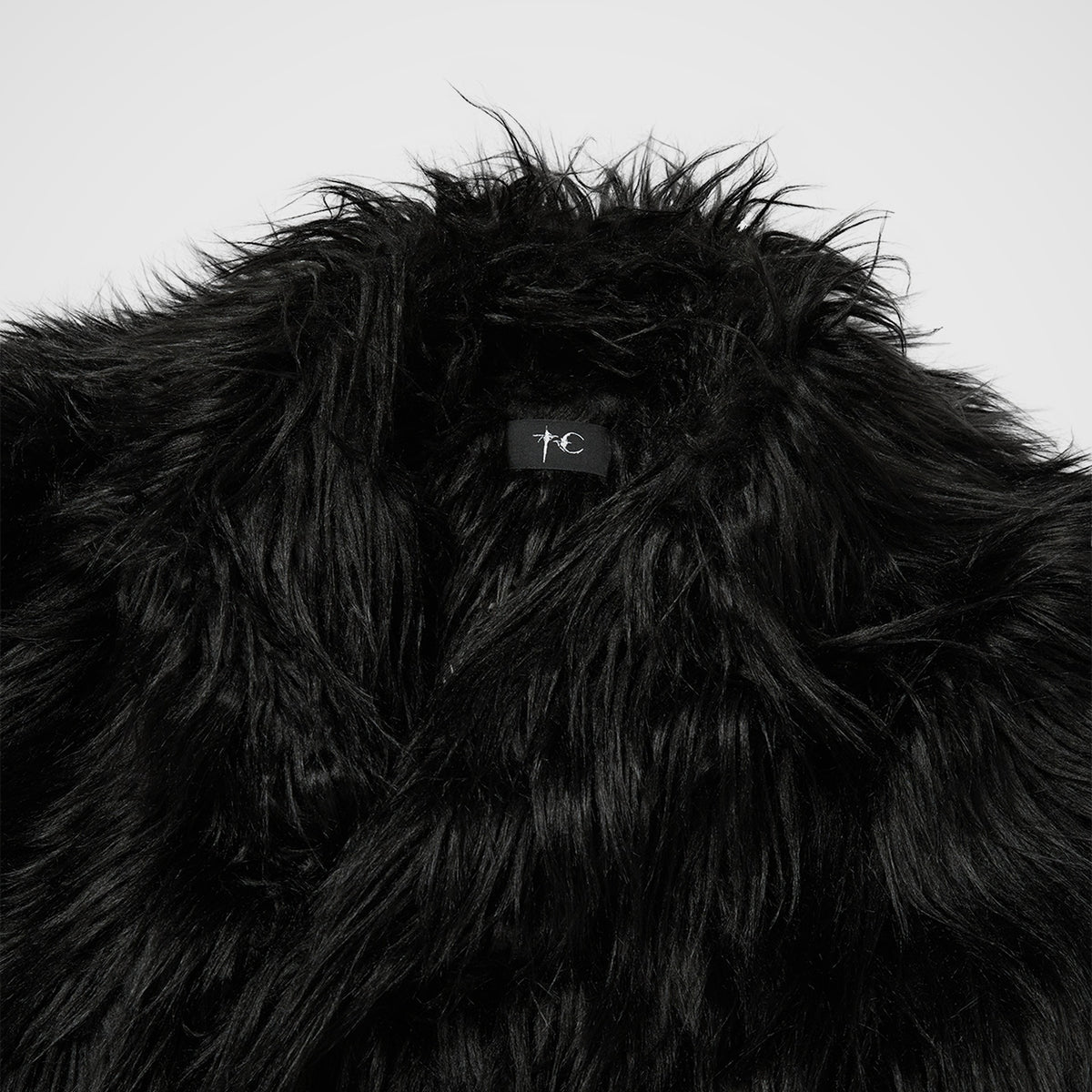 Thug Club TC Crow Fur Coat in black, view 3 of 8