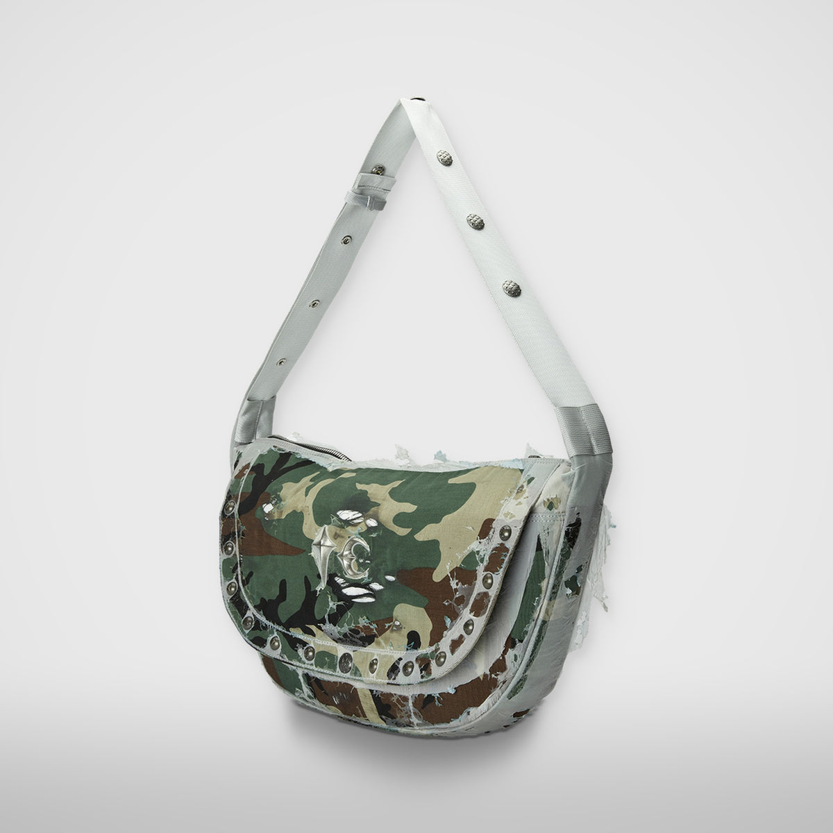 Thug Club Burnt Bio Army Messenger Bag in multi burn, view 2 of 11