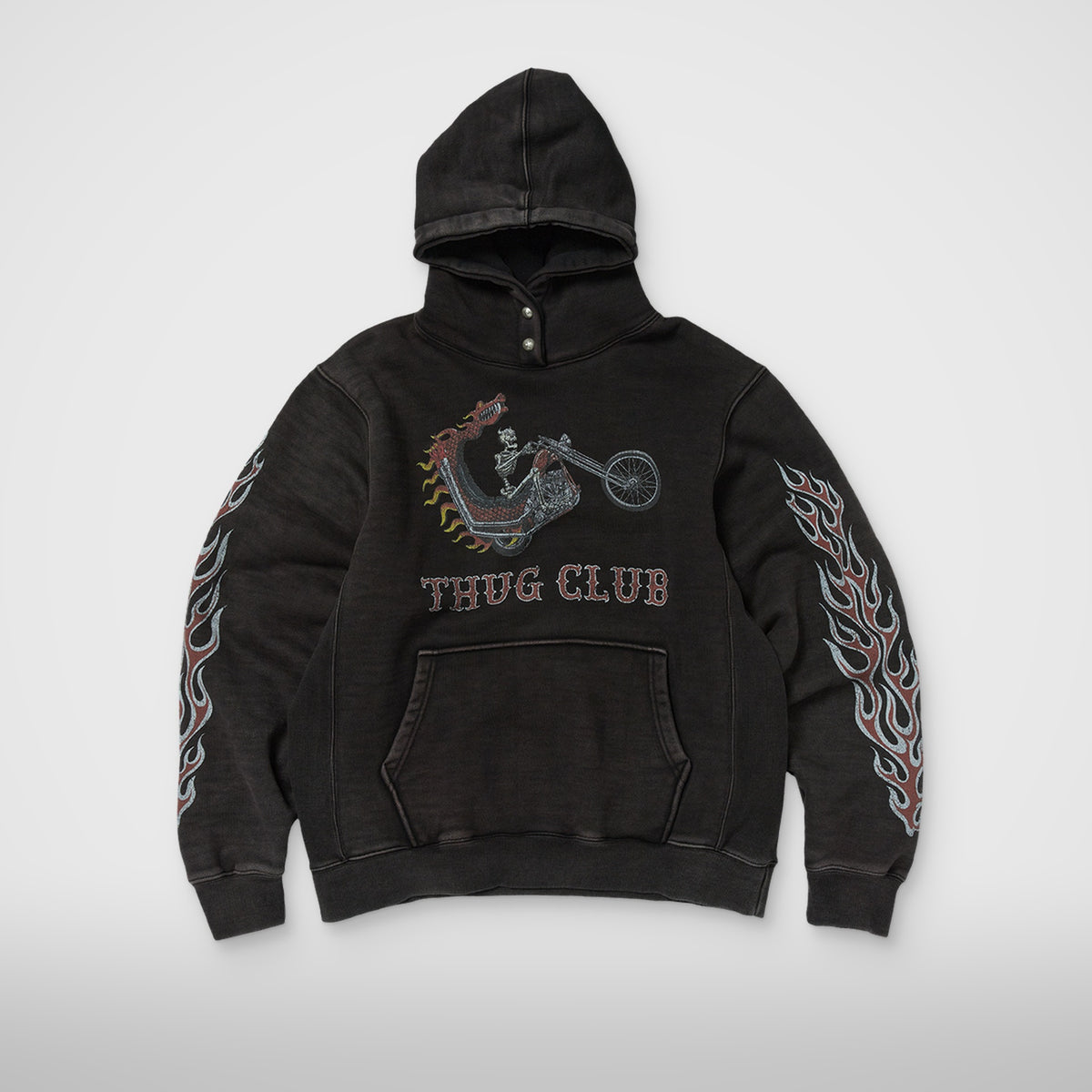 Thug Club Dragon Chopper Hoodie in black