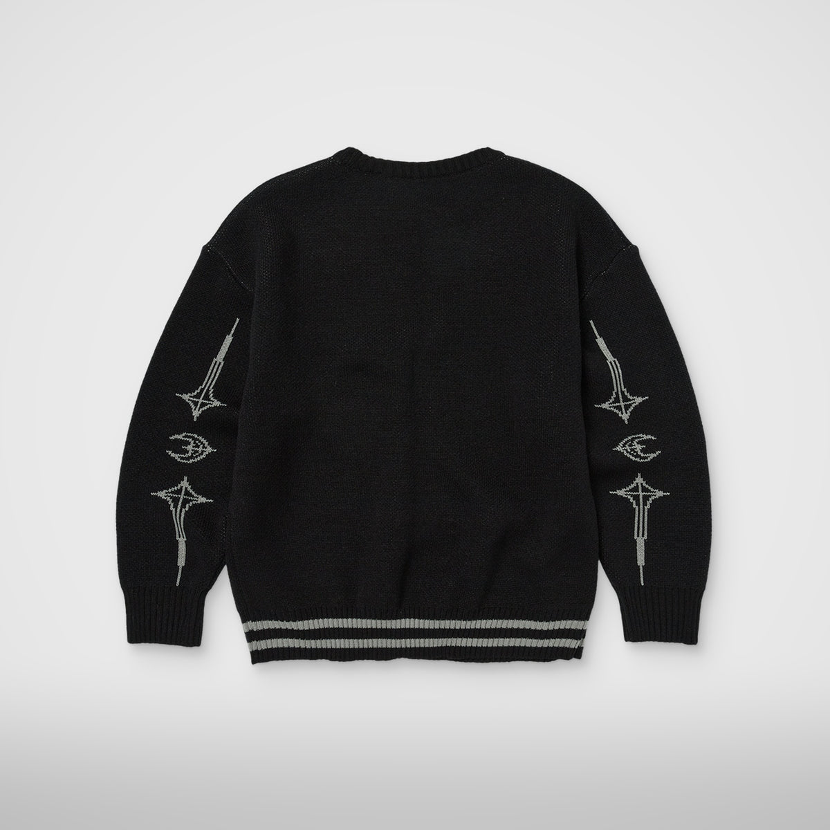 Thug Club TC Bone Knit Sweater in bk/white, view 2 of 2