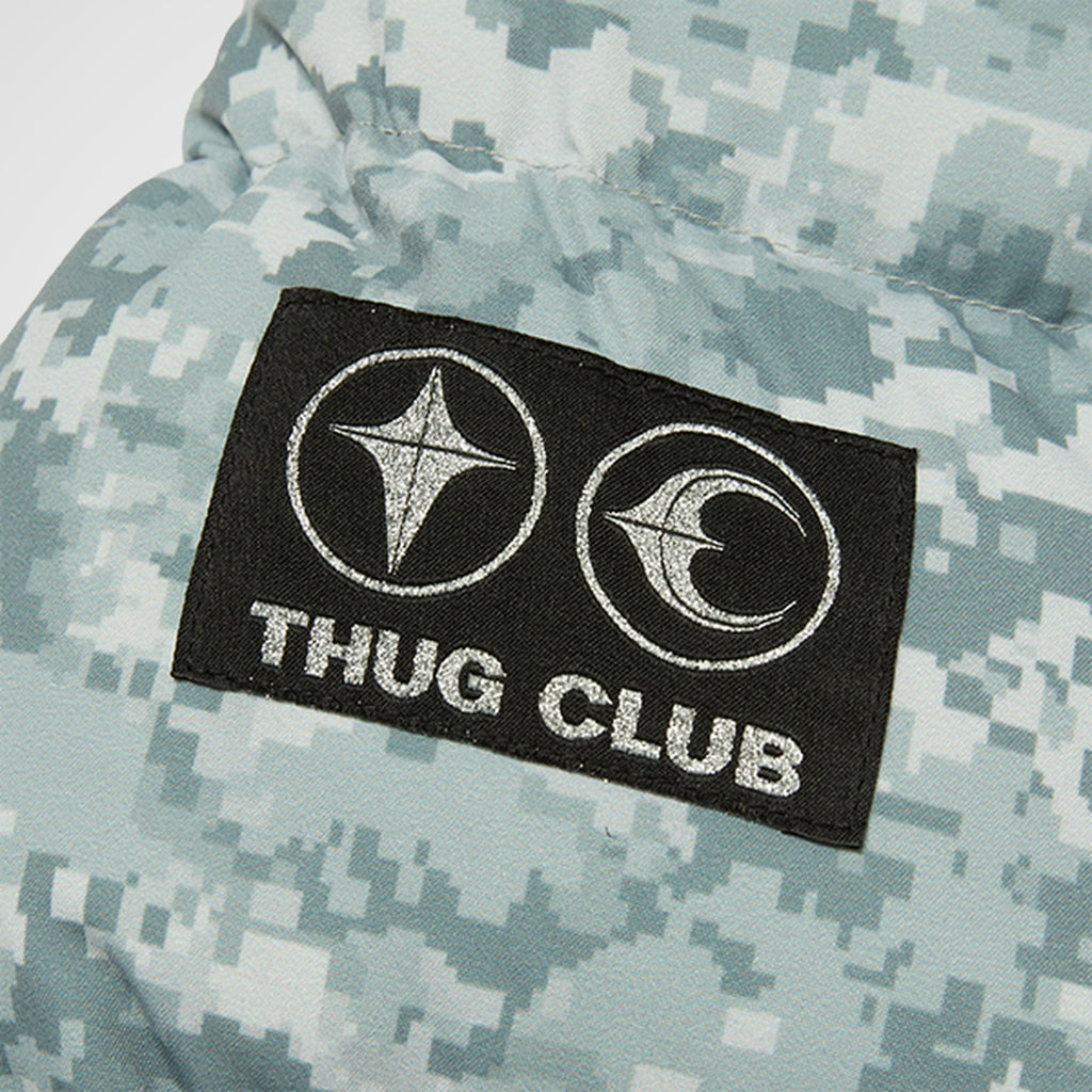 Thug Club Bio Soldier Super Heavy Puffer Jacket in grey, view 5 of 8