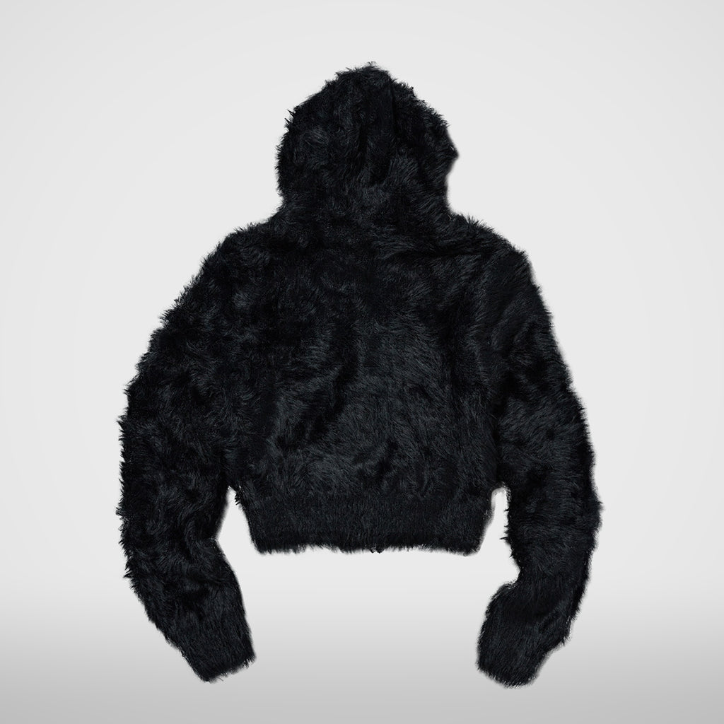 Thug Club Chimera Fur Hooded Zip-Up in black, view 2 of 2