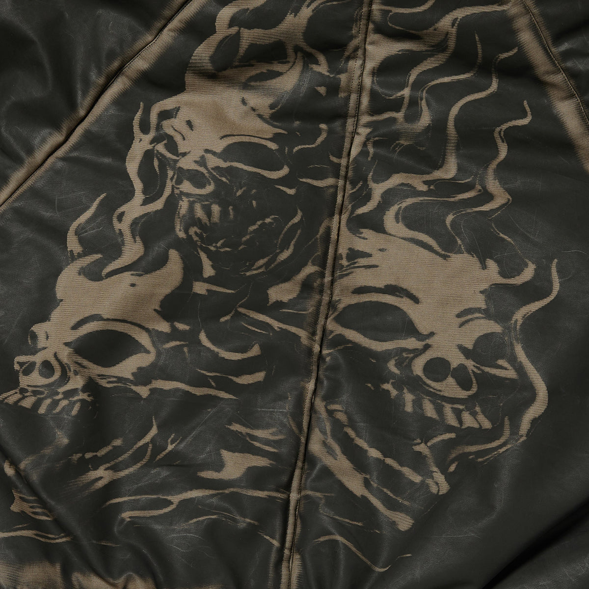 Thug Club Three Riding Skull Fur Hooded Jacket in black, view 11 of 11