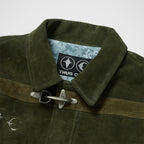 Thug Club Bio Soldier Leather Jacket in khaki, view 3 of 8