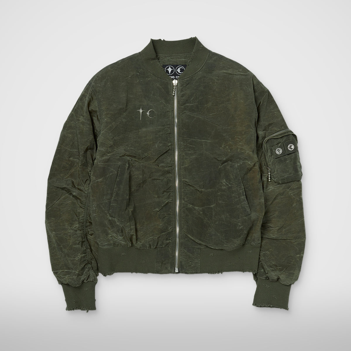 Thug Club Scarred Tango Charlie Bomber in khaki
