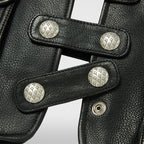 Thug Club Goat Skin Leather Vest in black, view 6 of 9