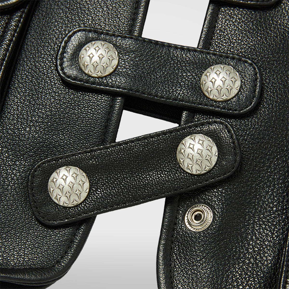 Thug Club Goat Skin Leather Vest in black, view 6 of 9