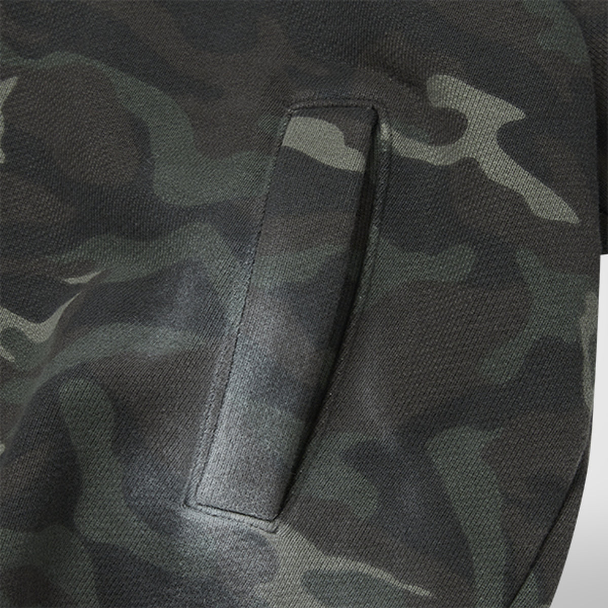 Thug Club Sprayed Camoflage Rock Hoodie in camo, view 5 of 6