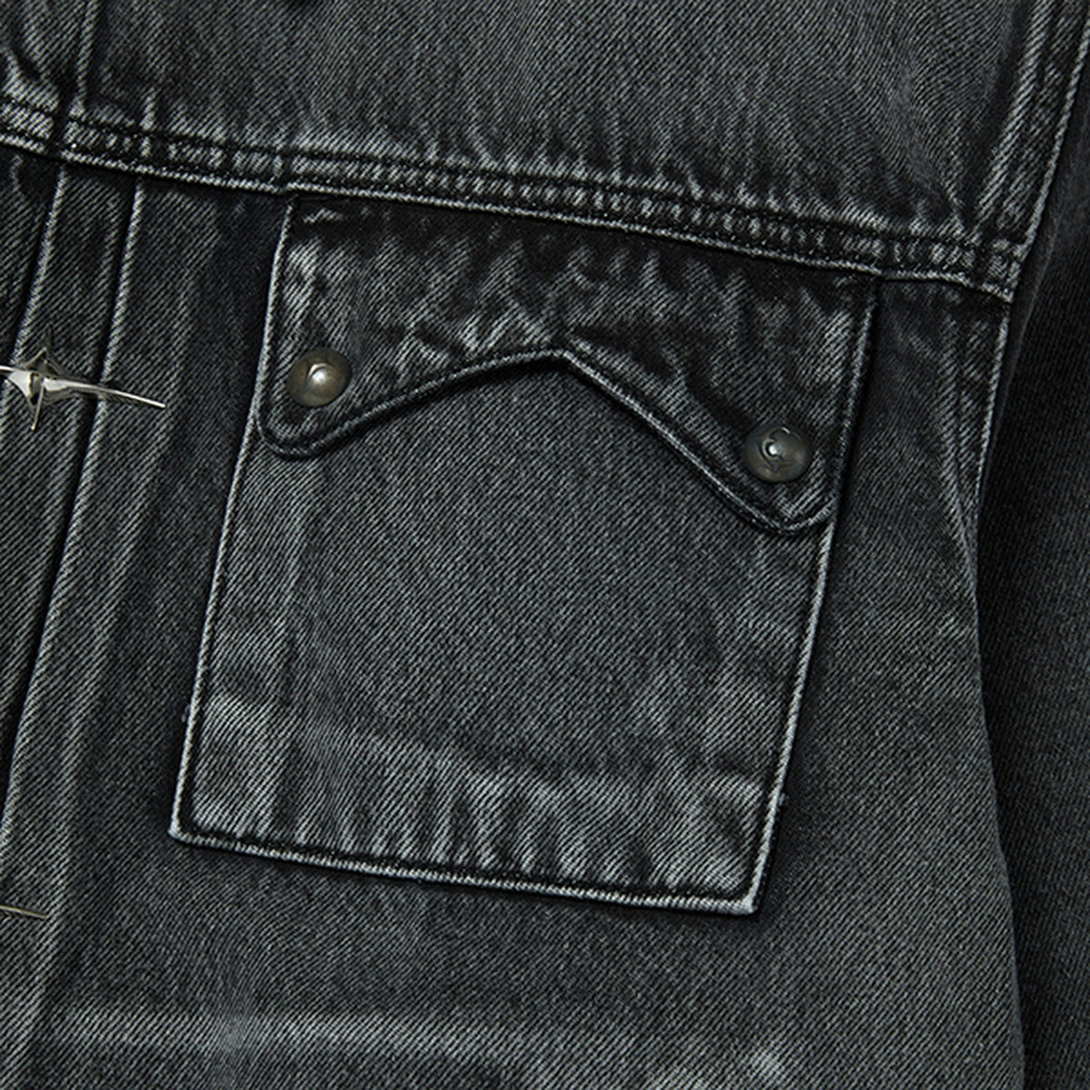 Thug Club Claw Denim Jacket in black, view 4 of 9