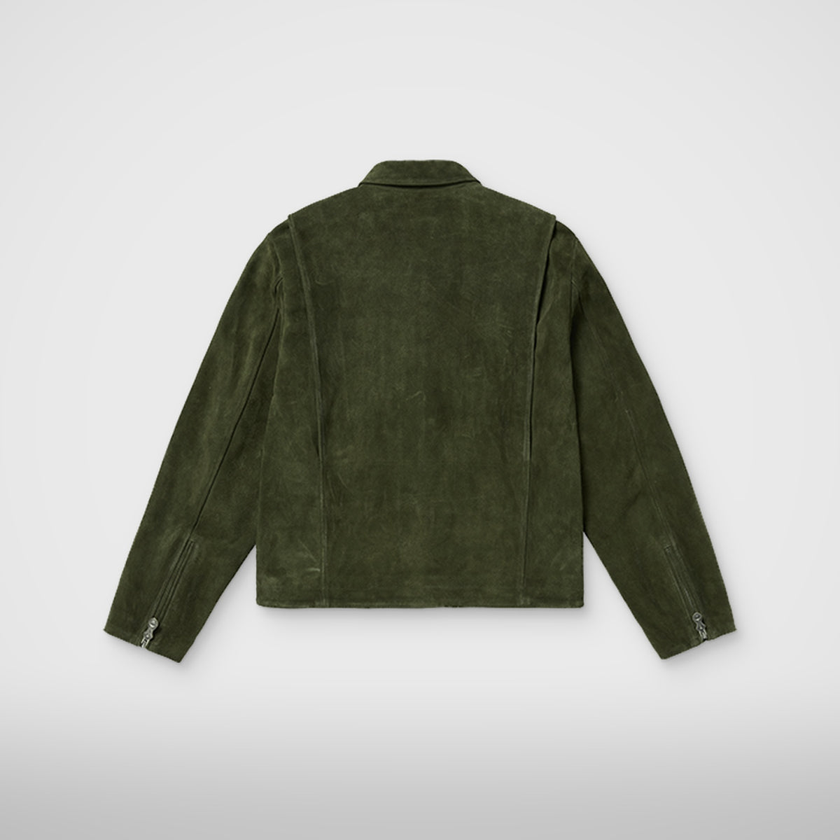 Thug Club Bio Soldier Leather Jacket in khaki, view 2 of 8