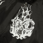 Thug Club Six Riding Skull Zip-Up Hoodie in black, view 3 of 6