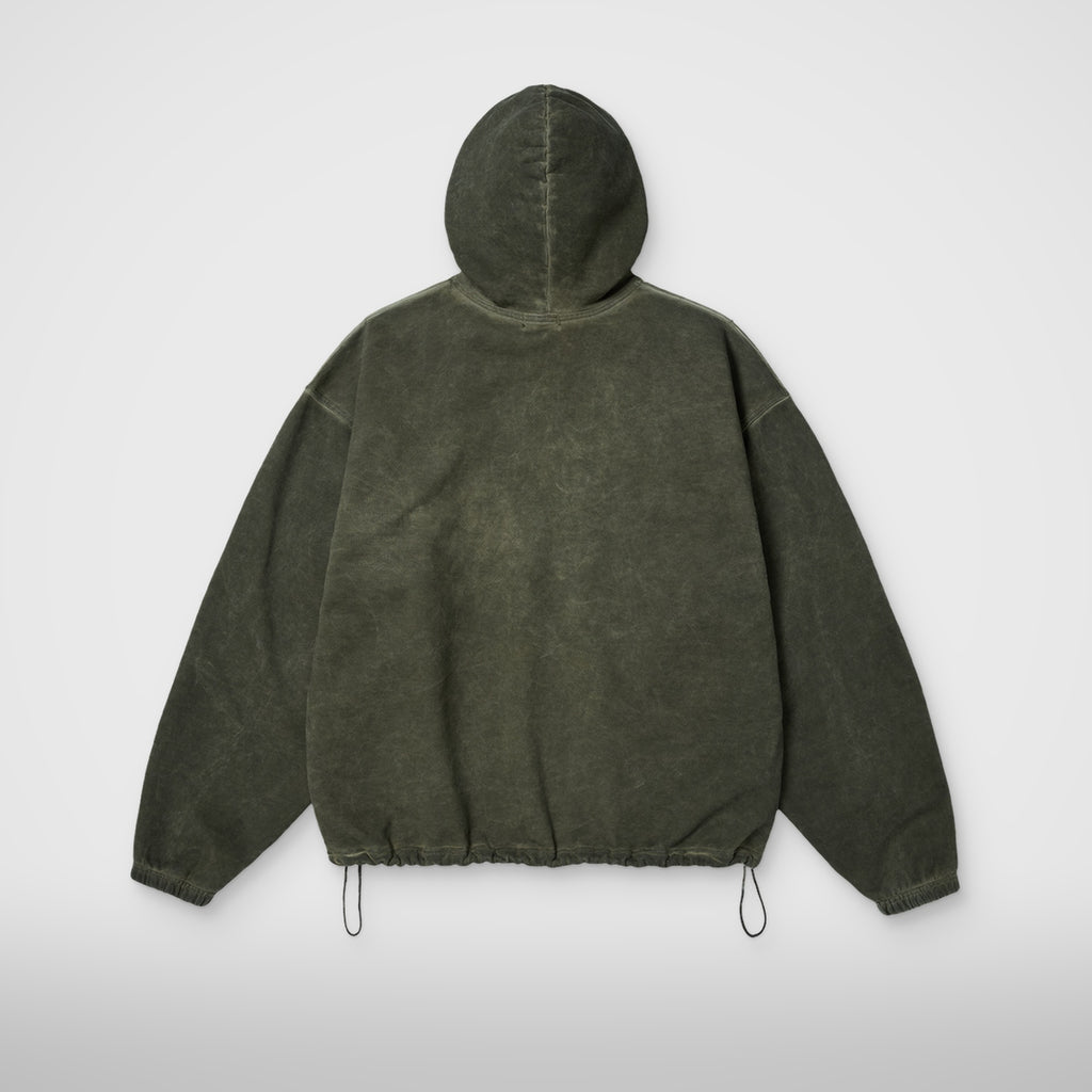 Thug Club Color Emblem Hoodie in khaki, view 2 of 6