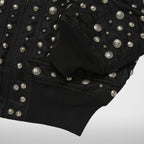 Thug Club X Alpha CWU 45/P All Over Rivet Jacket in black, view 6 of 9