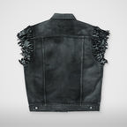 Thug Club TC Angels Denim Vest in black, view 2 of 2