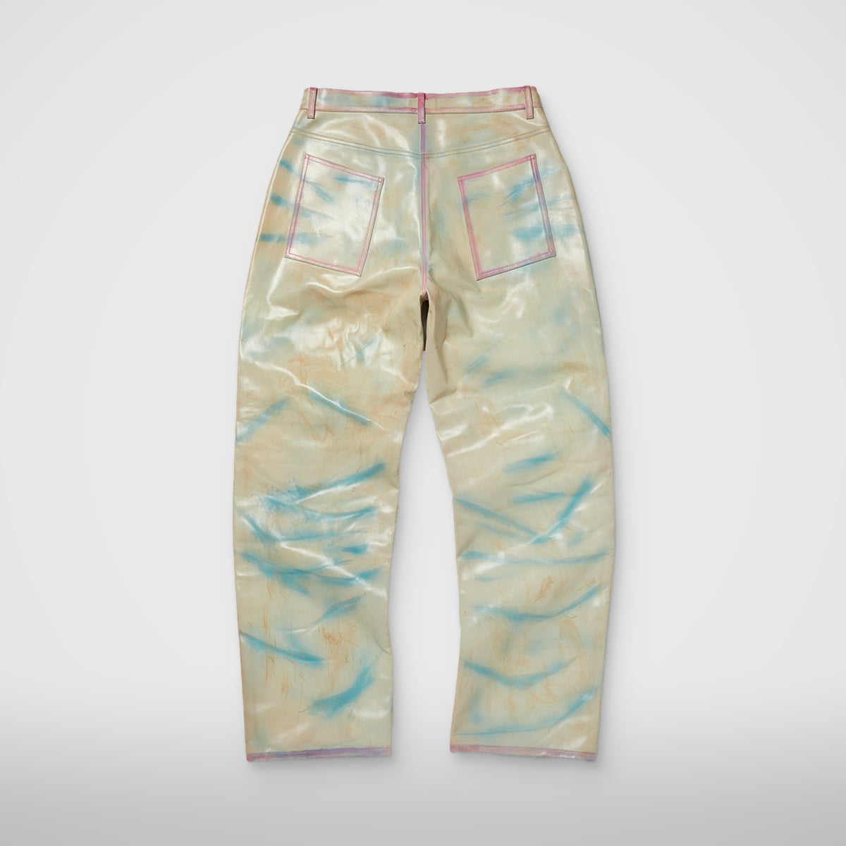 Thug Club Skin Bio Soldier Leather Pants in nude, view 2 of 2