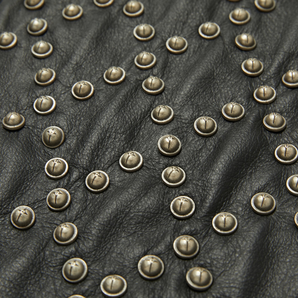 Thug Club TC Leather Studed Work Pants in black, view 5 of 10