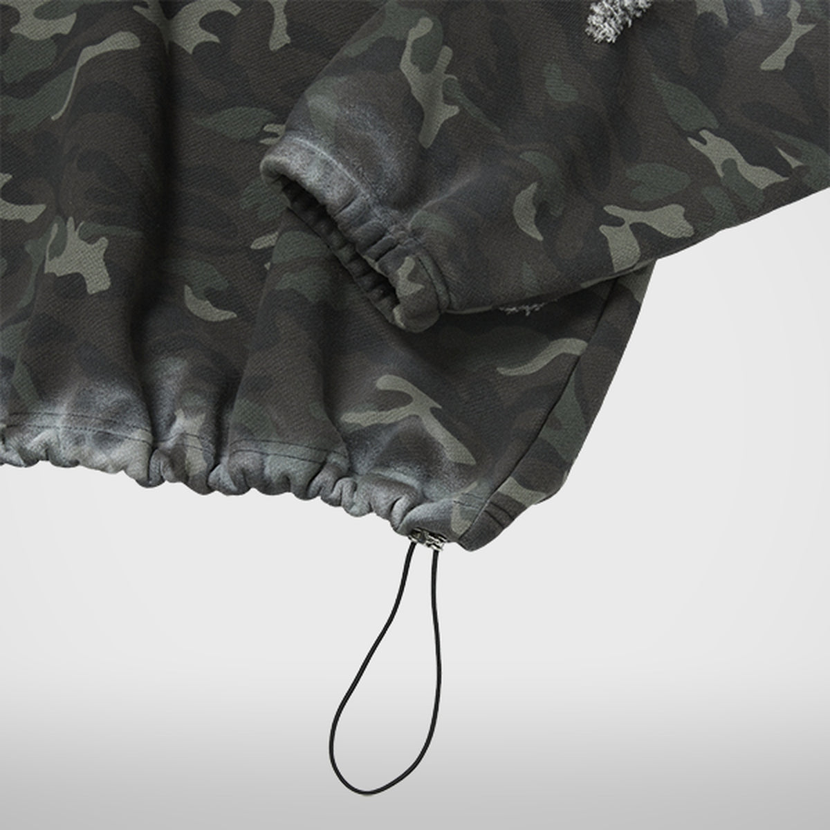 Thug Club Sprayed Camoflage Rock Hoodie in camo, view 6 of 6