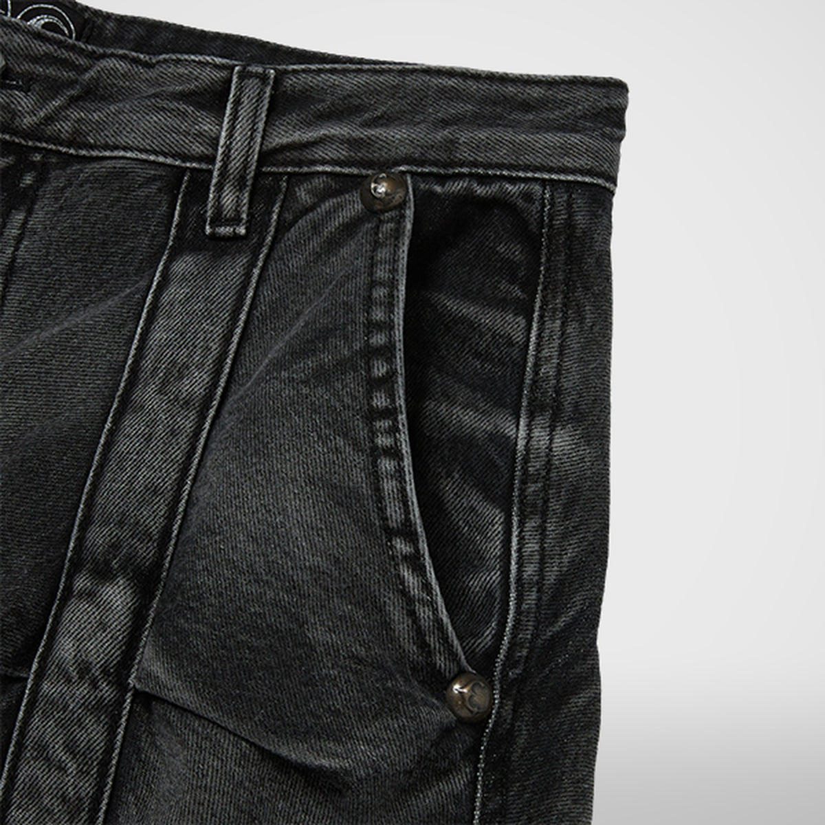 Thug Club Line Gob Denim Pants in black, view 4 of 7