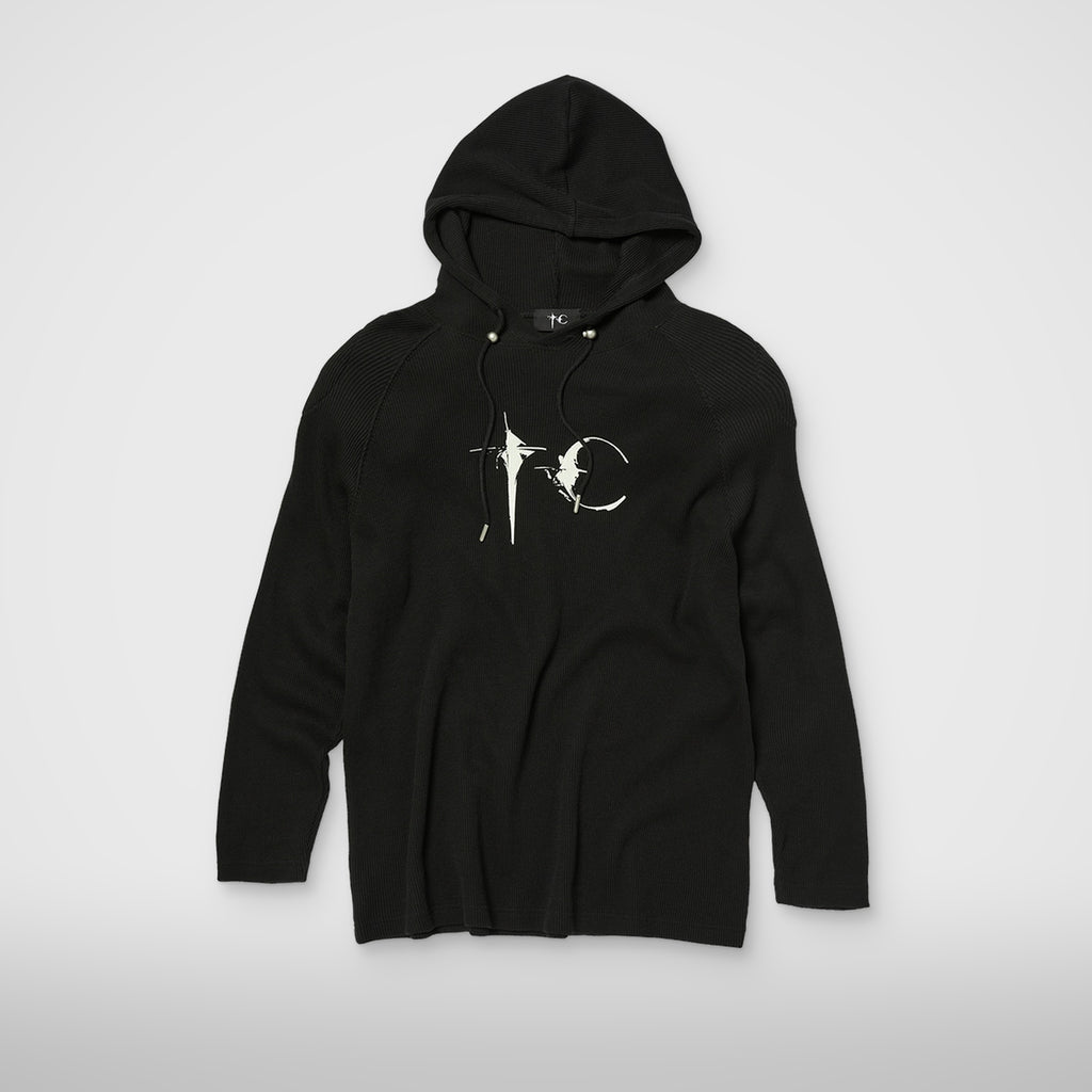Thug Club Bulk Shoulder Glow In The Dark Hoodie in black