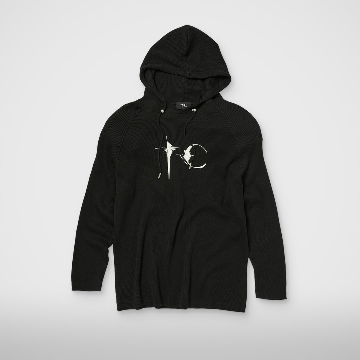 Thug Club Bulk Shoulder Glow In The Dark Hoodie in black