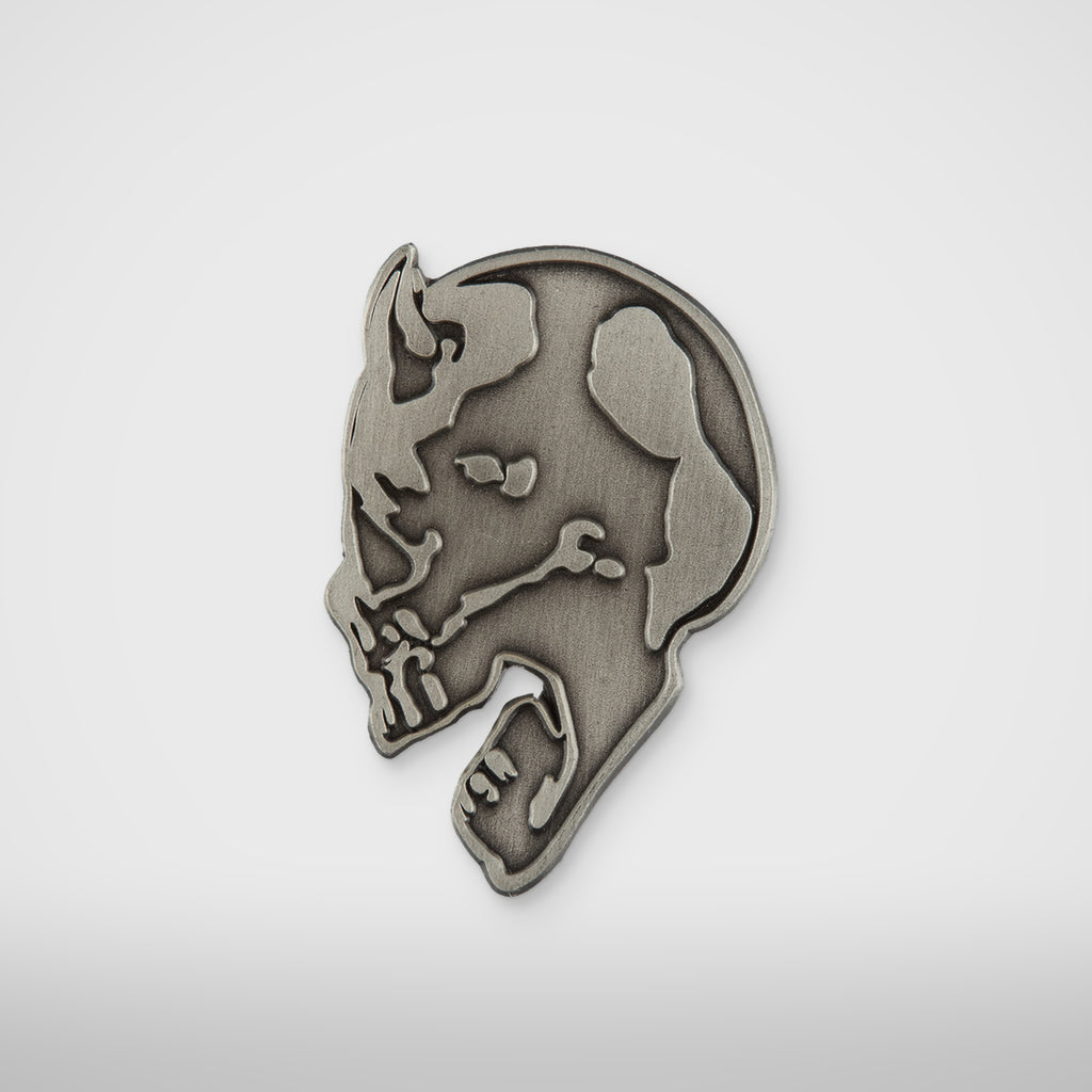 Thug Club TC Riding Skull Brooch in silver, view 4 of 4