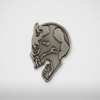 Thug Club TC Riding Skull Brooch in silver, view 4 of 4