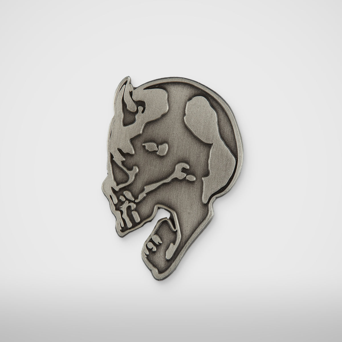 Thug Club TC Riding Skull Brooch in silver, view 4 of 4