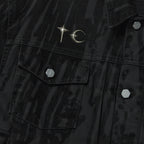 Thug Club Blood Lazered Denim Jacket in black, view 4 of 9