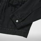 Thug Club Blood Lazered Denim Jacket in black, view 7 of 9