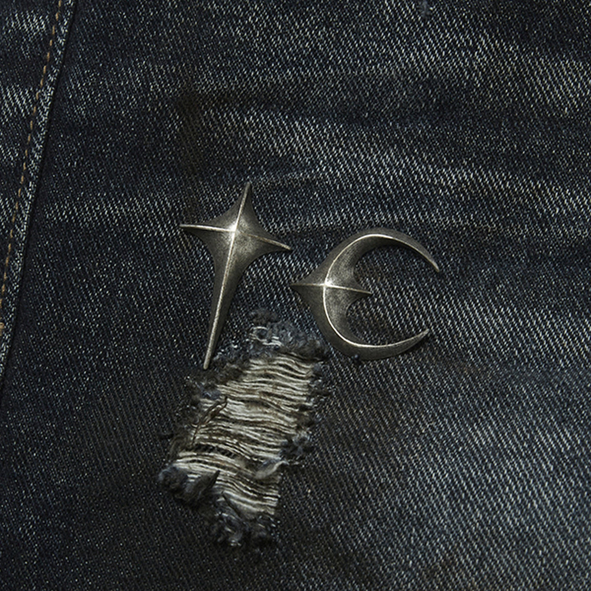 Thug Club Burn Down Denim Pants in blue, view 5 of 9