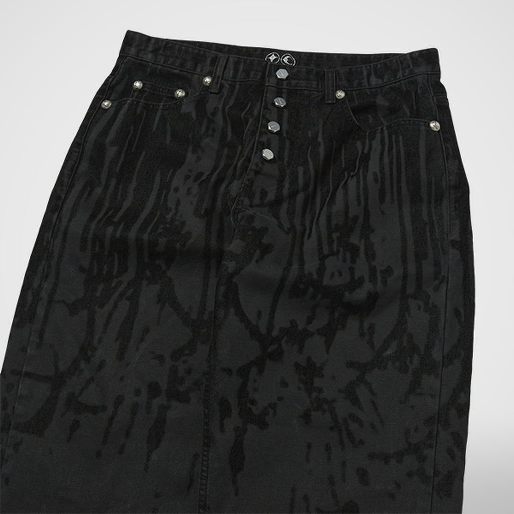 Thug Club Blood Lazered Denim Pants in black, view 3 of 7