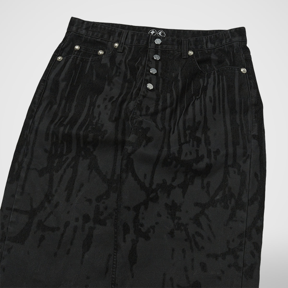 Thug Club Blood Lazered Denim Pants in black, view 3 of 7